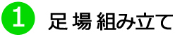 ①足場組み立て